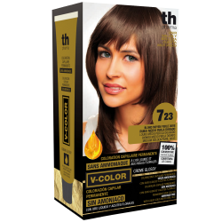 Краска для волос V- color no.7.23 (средний золотой жемч) домашний комплект+шампунь и маска бесплатно TH Pharma