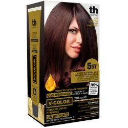 Краска для волос V- color no. 5.57 (светлый махагон ф) - домашний комплект+шампунь и маска бесплатно