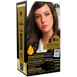 Краска для волос V- color no. 6.13 (темно-пепельный зо) -домашний комплект+шампунь и маска бесплатно