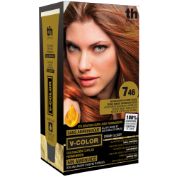 Краска для волос V- color no.7.46 (средний медно..)домашний комплект+шампунь и маска бесплатно TH Pharma