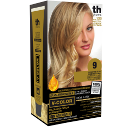Краска для волос V- color no.9 (очень светлый блондин)-домашний комплект+шампунь и маска бесплатно TH Pharma